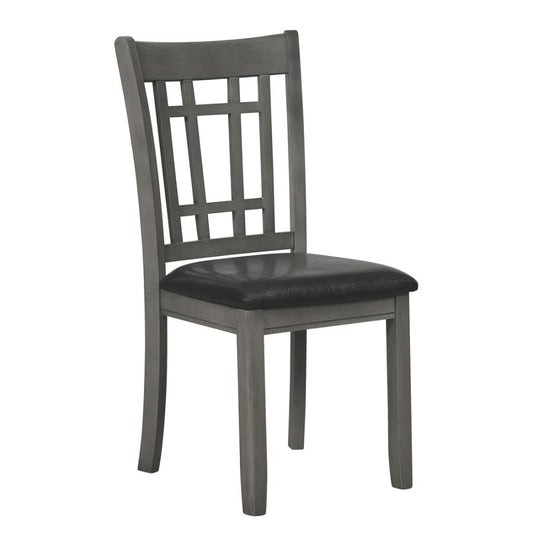 Lavon Padded Dining Side Chairs Black and Medium Grey (Set of 2)