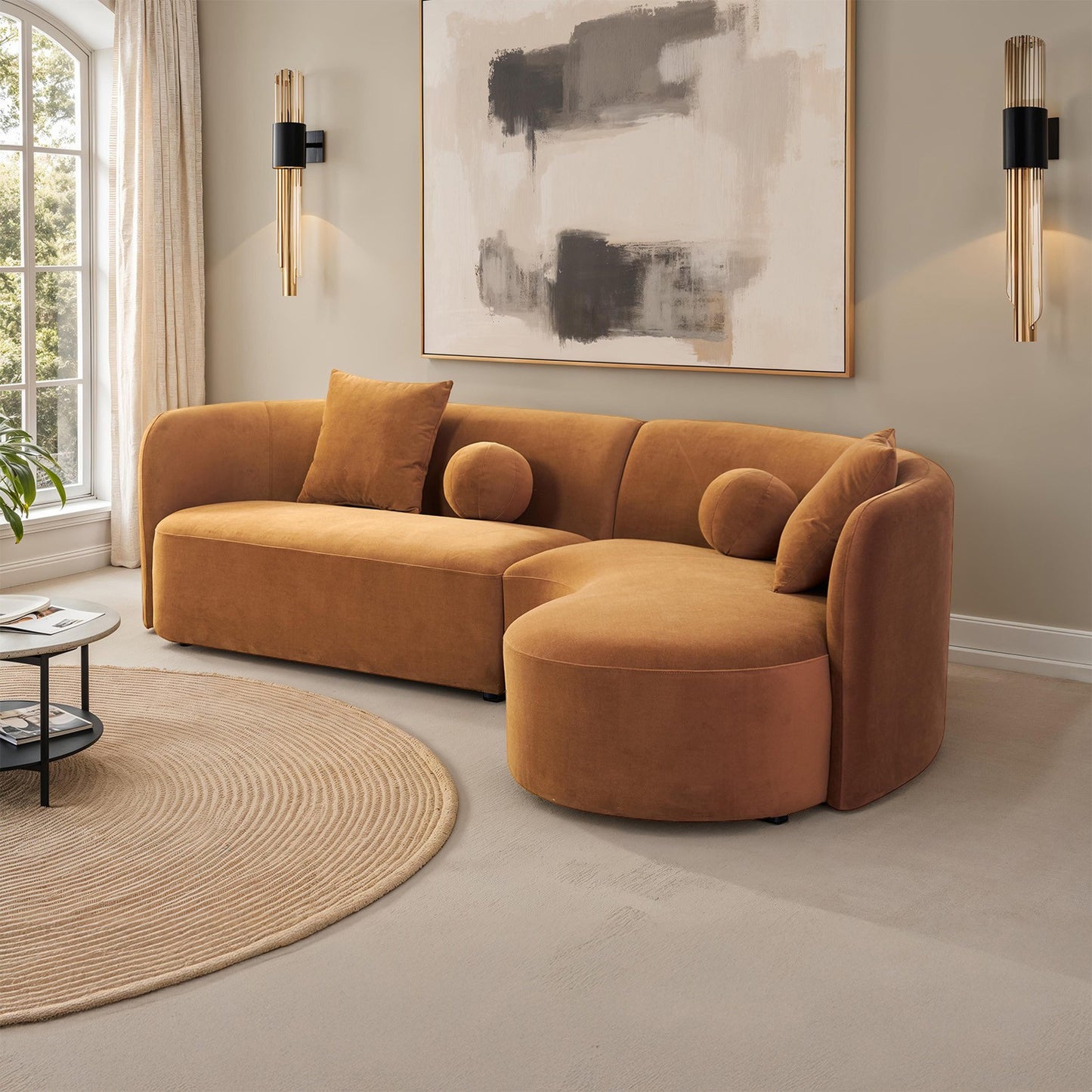 FM61115BR-SECT Revello Sectional - Caramel