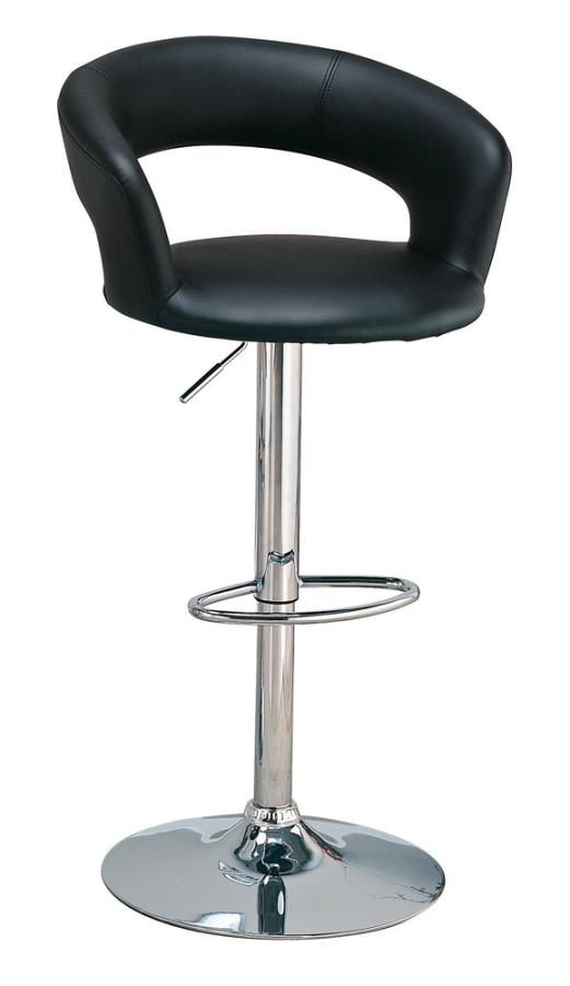 Barraza 29" Adjustable Height Bar Stool White and Chrome