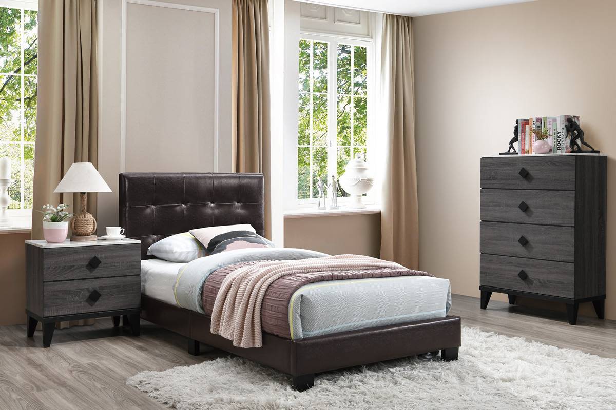Hazel Twin Platform Bed - Espresso