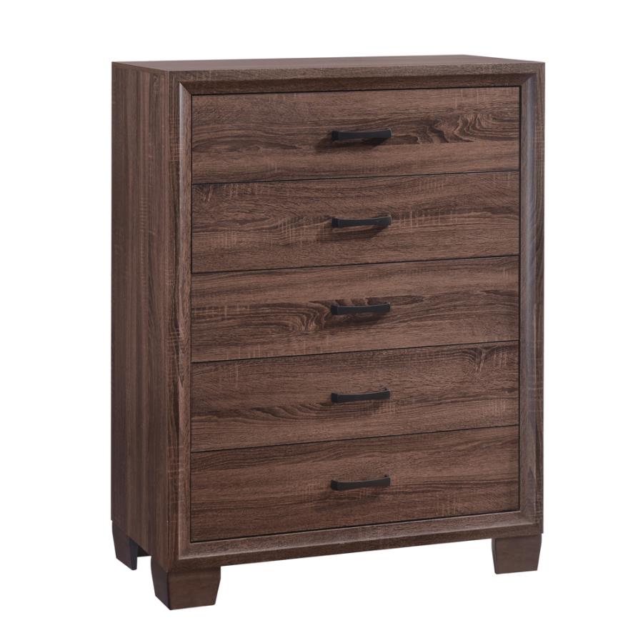 Brandon Transitional Chest, Size: 5-drawer, Brown Brandon Transitional Chest, Size: 5-drawer, Brown