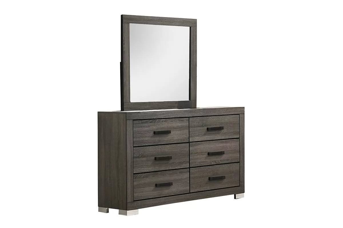 solid wood grey dresser Camden Solid Wood 5-Drawer Dresser