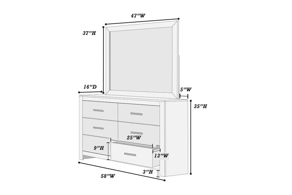 F5608 Claude 6-Drawer Dresser