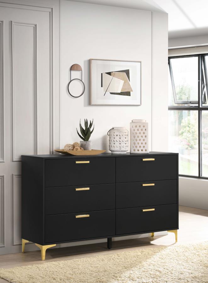 Kendall - 6-Drawer Dresser - Black Kendall - 6-Drawer Dresser - Black