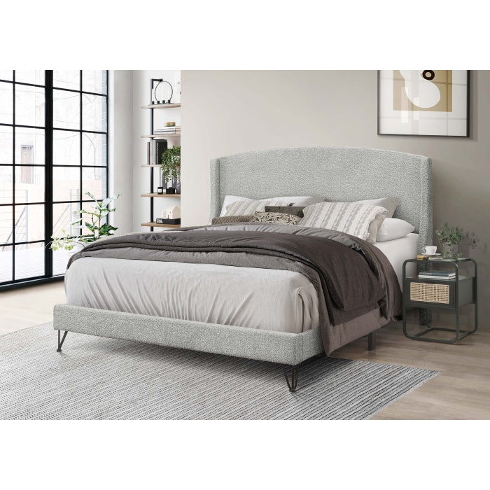 Verdal Eastern King Platform Bed- Grey