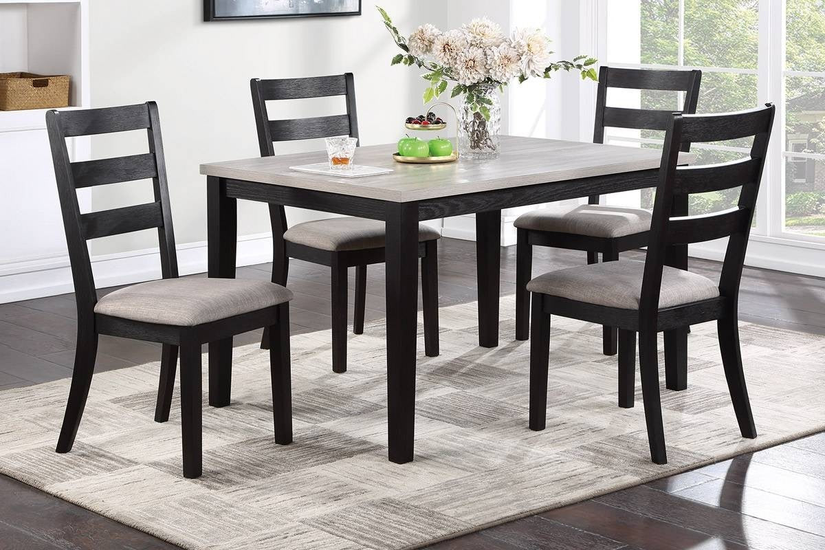 F2603 Bradford 5-Piece Dining Set - Black/Grey