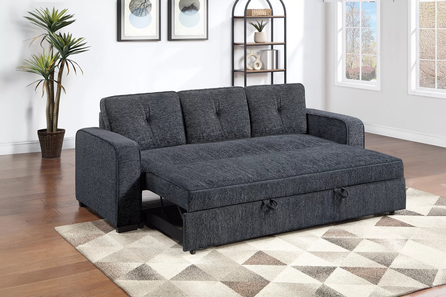 F7122 Convertible Sofa Sleeper Sofa with Pull-Out Bed