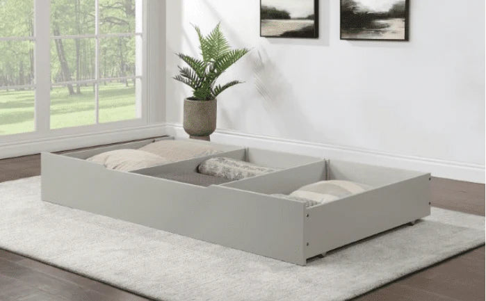 CM1477GY-BED Lycoris Twin Daybed &Trundle with Convertible Drawer