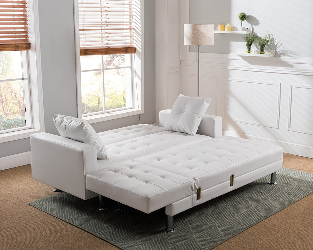 Milton Sectional Sofa Bed - White