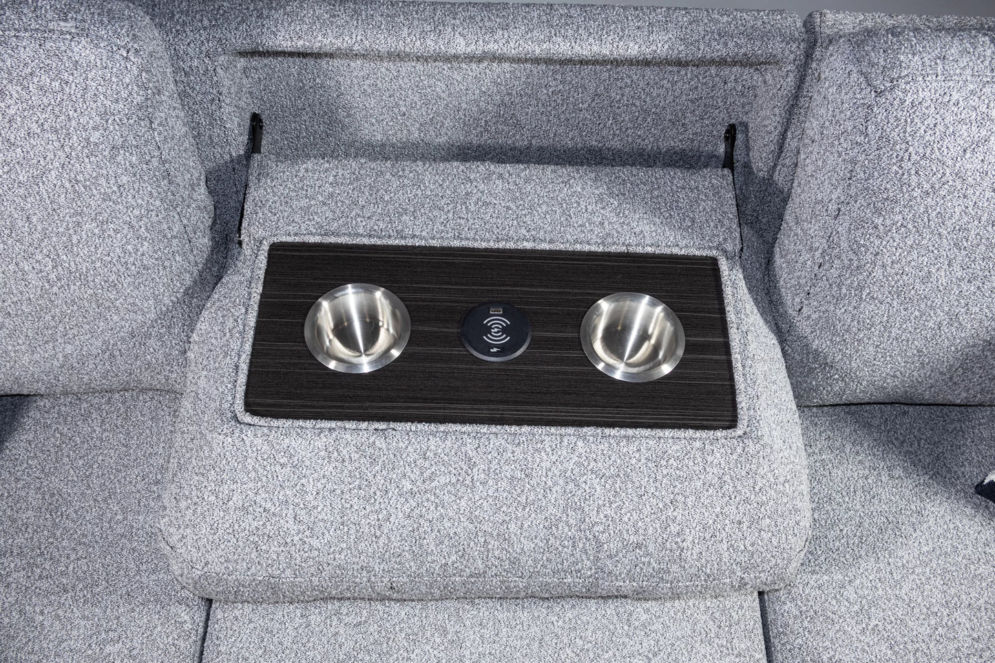 F8553 2-Piece Convertible Sectional Sleeper with Charging & Shelf