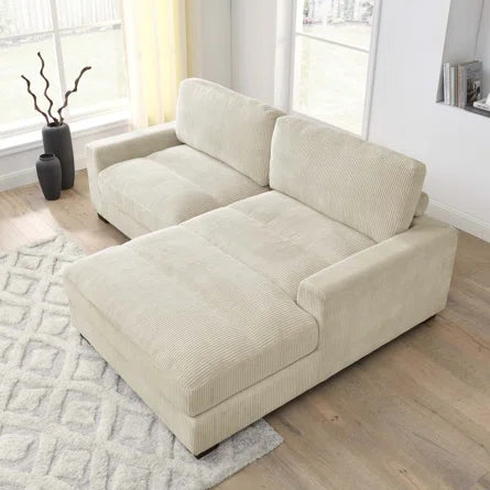 Wade Cloud 90" Wide Sectional - Beige