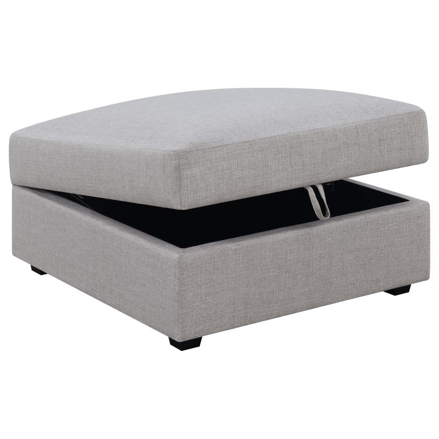 Cambria Square Storage Ottoman Grey