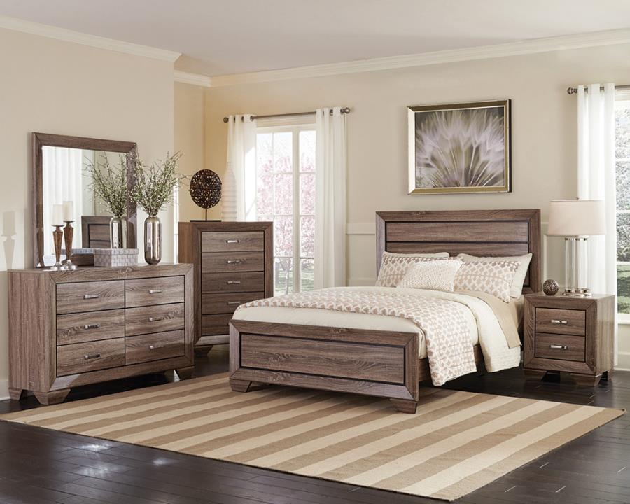 Kauffman Queen 3-Pc Bedroom Set - Oak