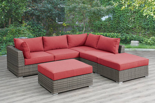 Roe 6-Pc Outdoor Sectional - Red