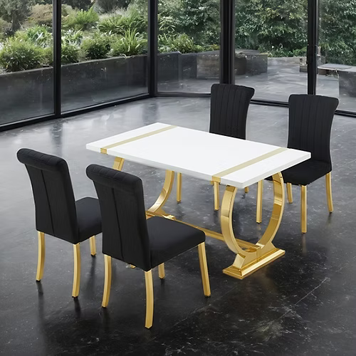 Holstebro 5pc 60" Dining Table Set