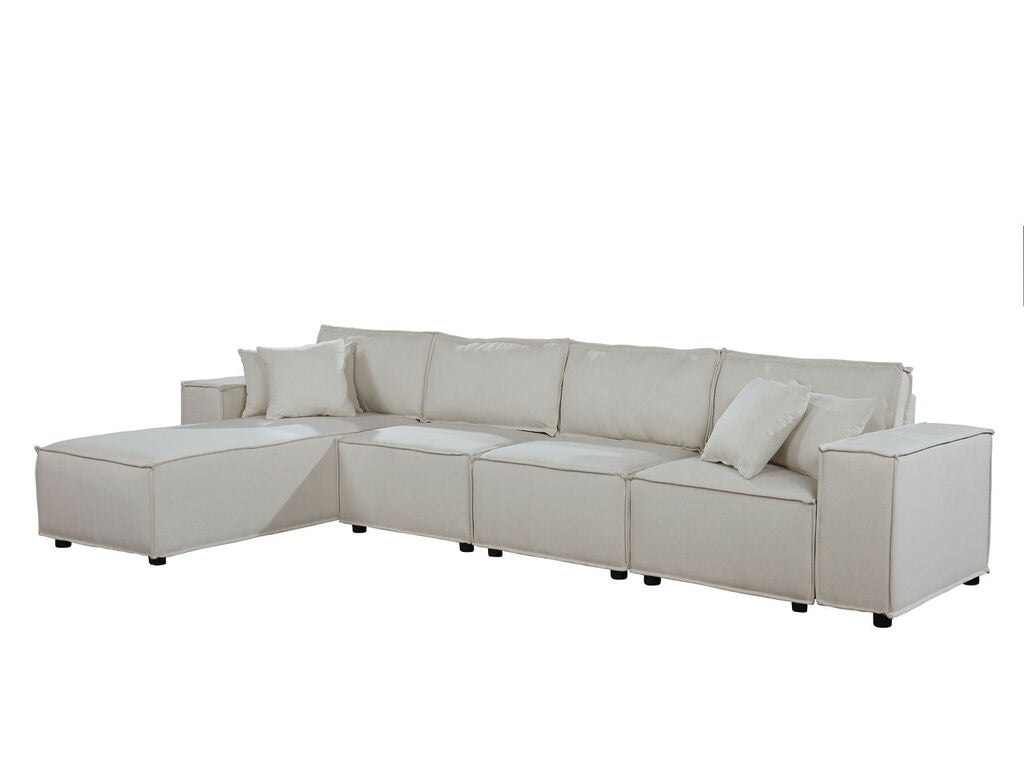 Ermont 132" 5pc Reversible Modern Sectional