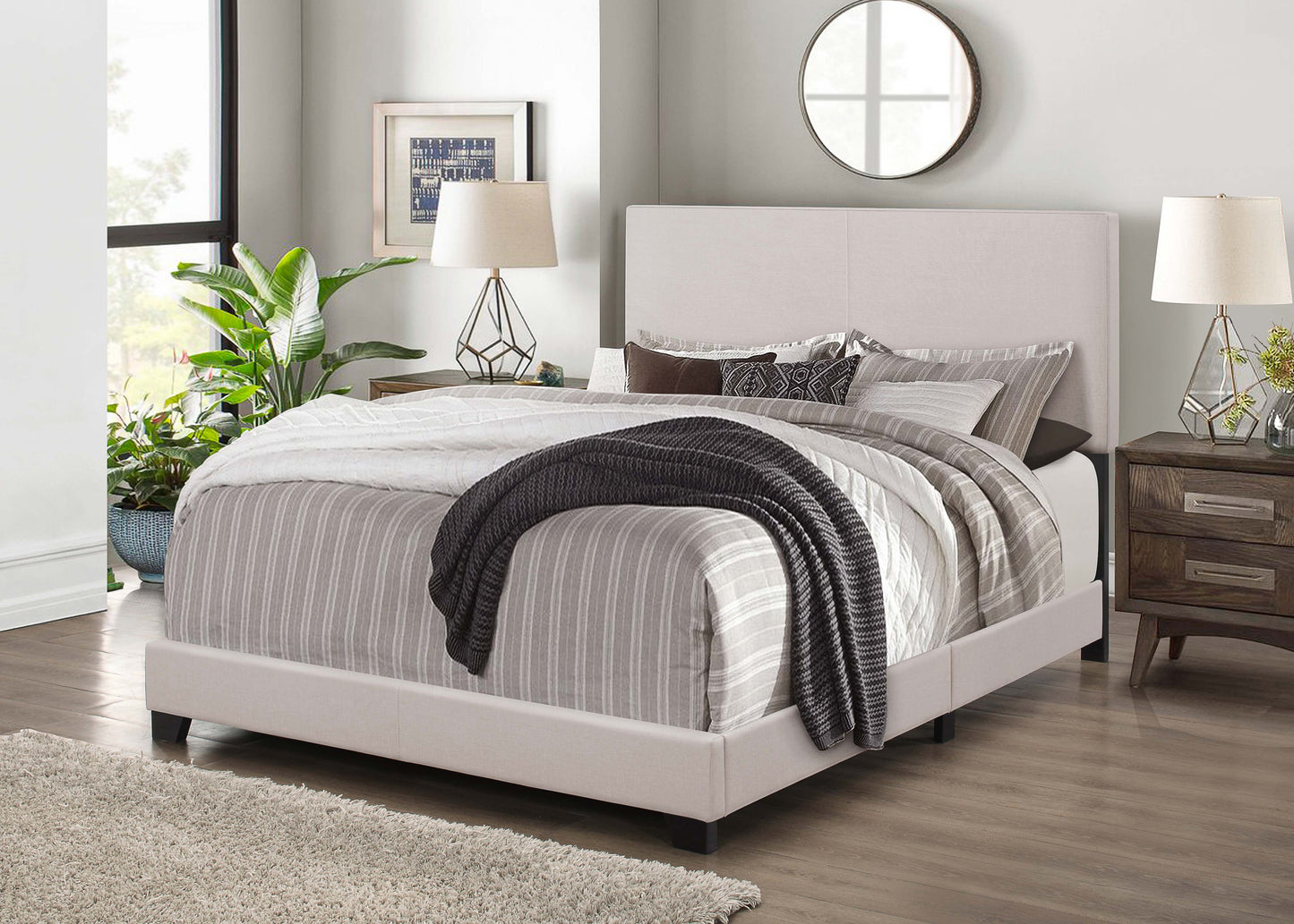 Vic Queen Bed - Khaki