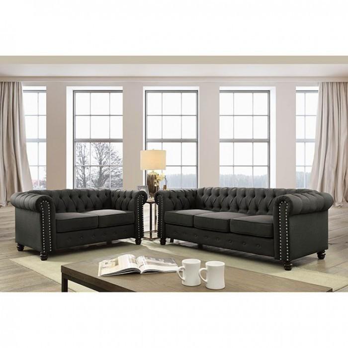 Chesterfield Winifred 2-Piece Sofa Set - Grey