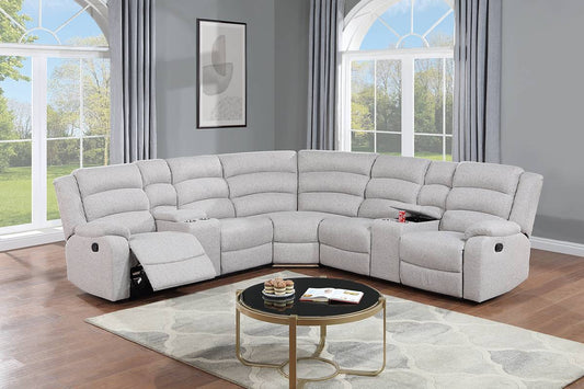 F8110 3 Pc Reclining Sectional with Console