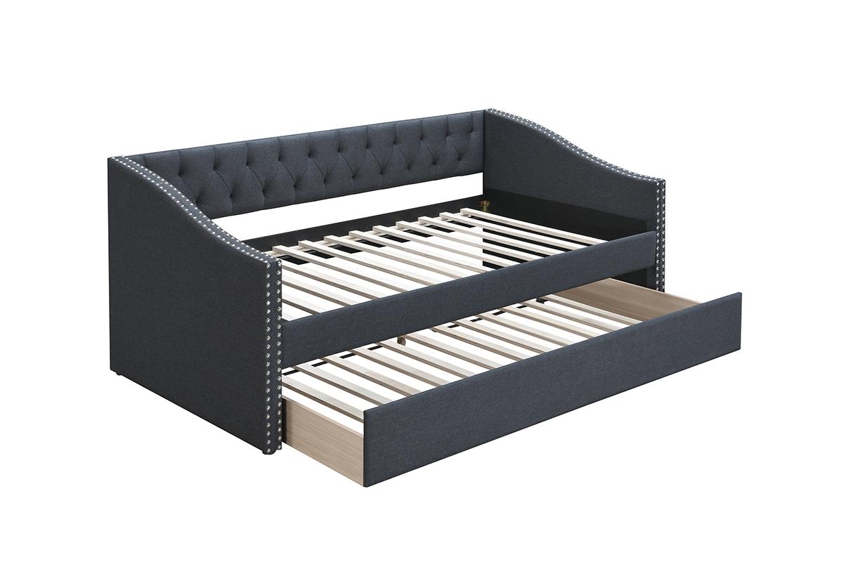 Corbin Daybed with Trundle - Charcoal