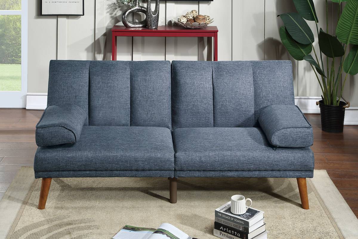 Brendan Fabric Sleeper Sofa - Navy