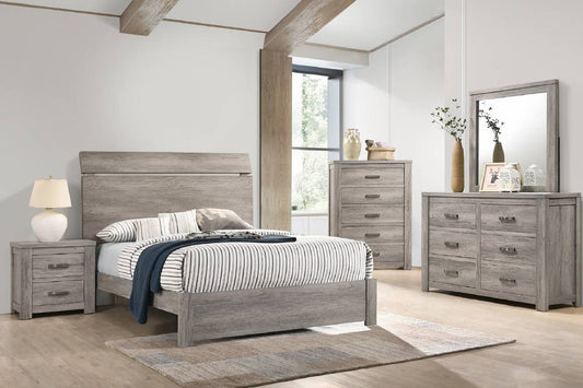 Bennett Wood Bed Frame - Grey