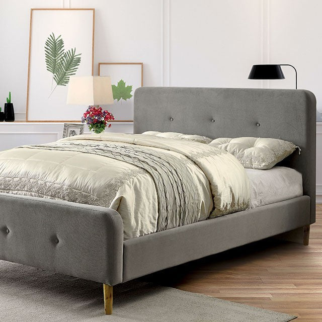 Barney Platform Bed - Grey