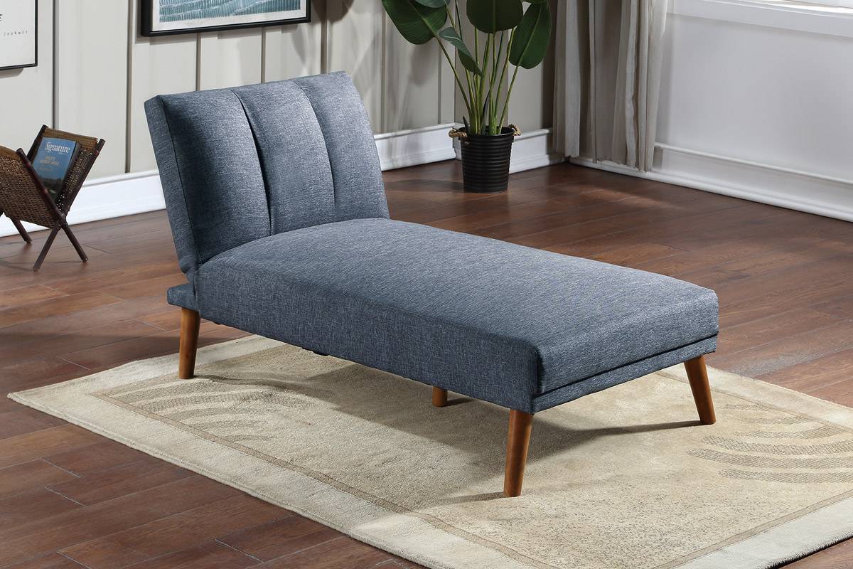 Brendan Fabric Sleeper Chaise Navy Caprice Furniture