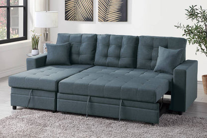 F6593 Darby 2-PC Sleeper Sectional Set - Blue