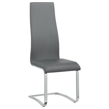 Montclair Upholstered High Back Side Chairs Grey and Chrome (Set of 4)
