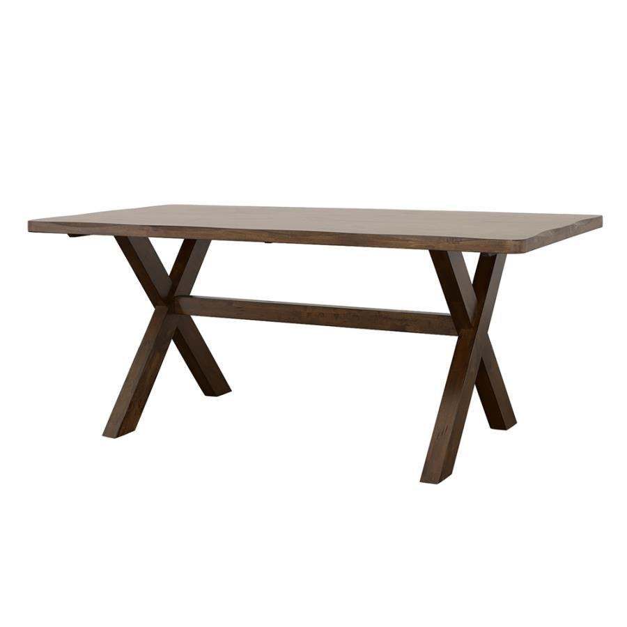 Alston X-shaped Dining Table Knotty Nutmeg