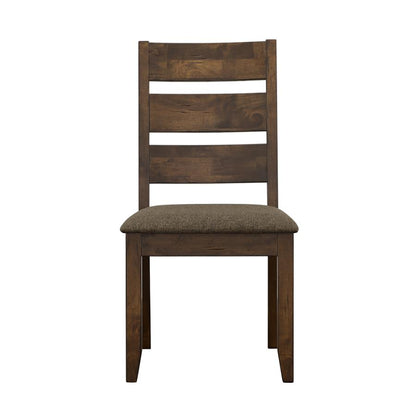 Alston Ladder Back Dining Side Chairs Knotty Nutmeg and Grey (Set of 2)