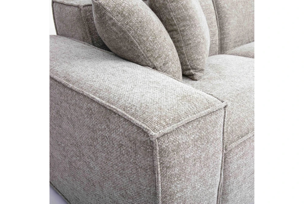 Mindy Taupe $-PC Chenille Basketweave Modular Sectional