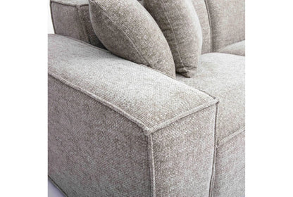 Mindy Taupe $-PC Chenille Basketweave Modular Sectional