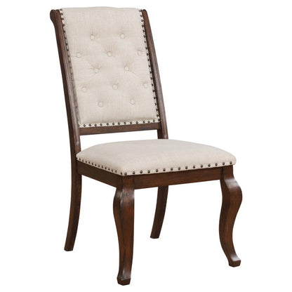 Brockway Cove Tufted Dining Chairs Cream and Antique Java (Set of 2)