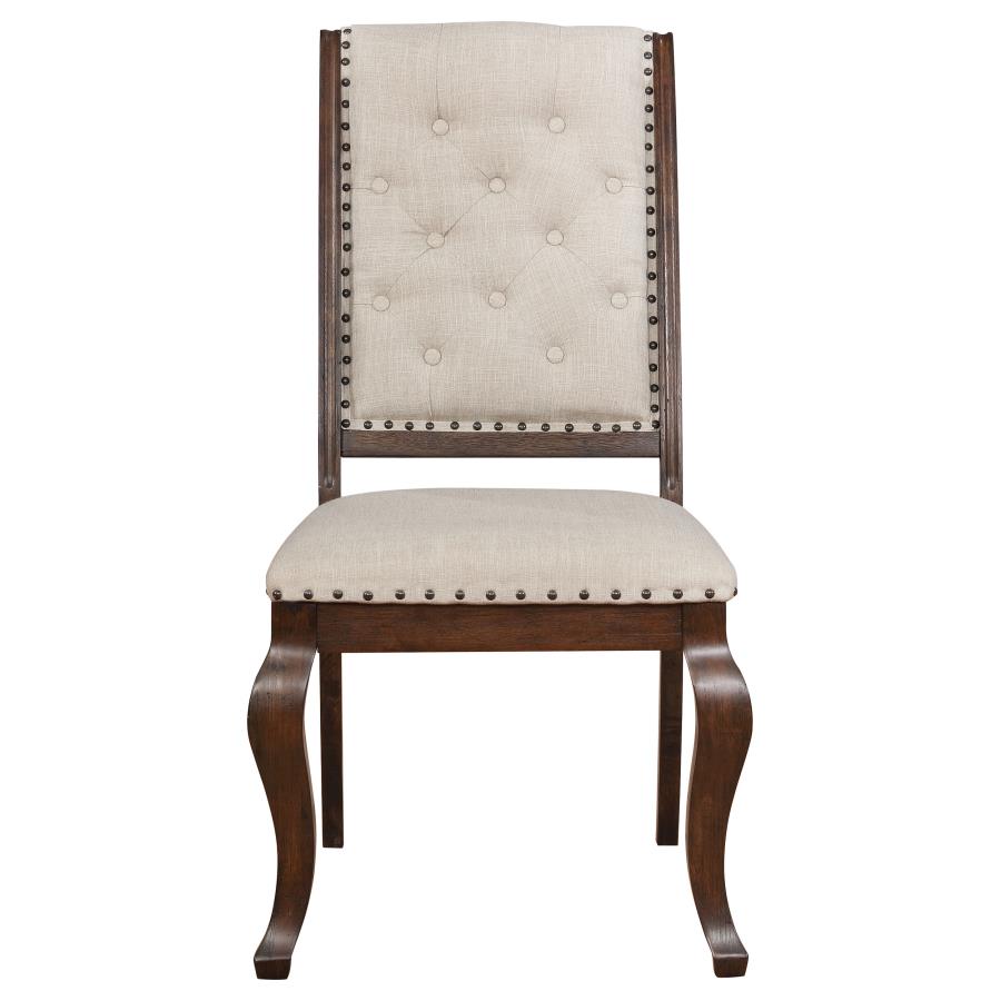 Brockway Cove Tufted Dining Chairs Cream and Antique Java (Set of 2)