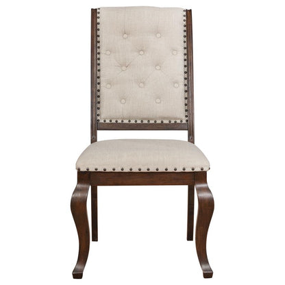 Brockway Cove Tufted Dining Chairs Cream and Antique Java (Set of 2)