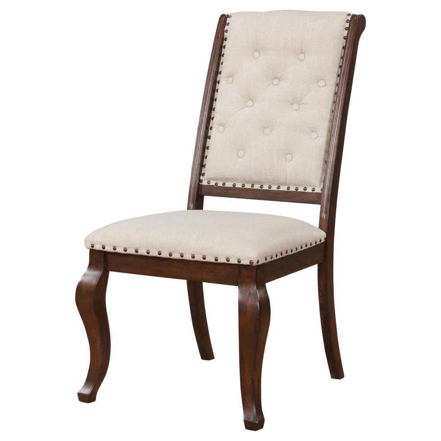 Brockway Cove Tufted Dining Chairs Cream and Antique Java (Set of 2)