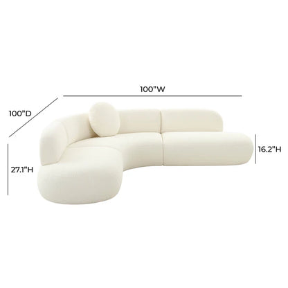 Broohah 3-Piece Upholstered L-Shaped Sectional