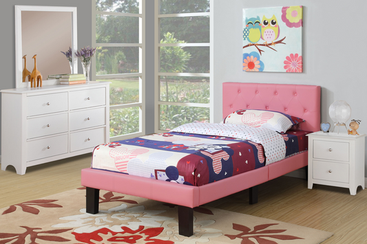 Anya Twin Platform Bed - Pink