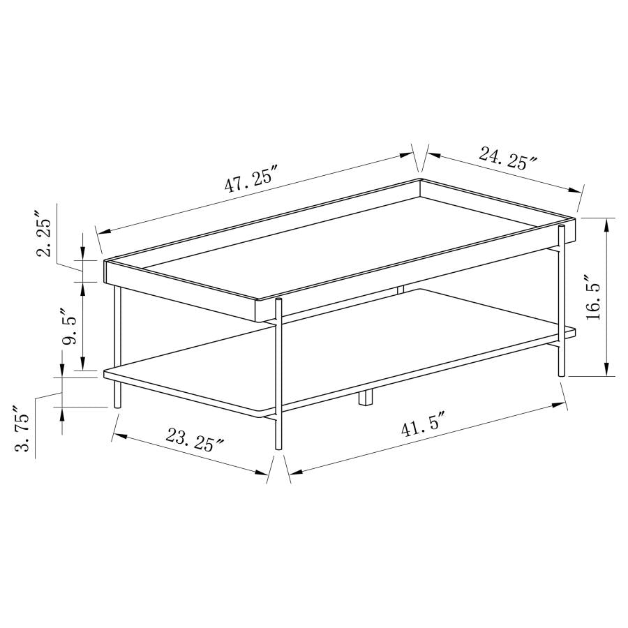 Fallon Rectangular Wood Coffee Table