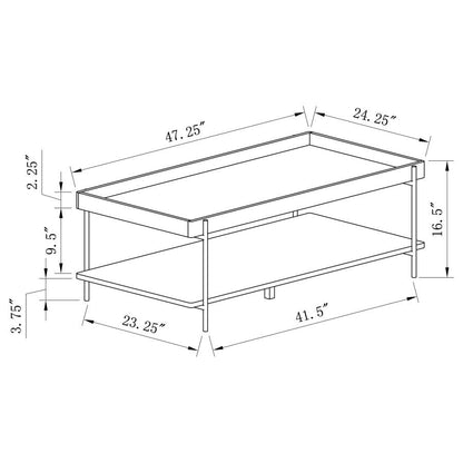 Fallon Rectangular Wood Coffee Table