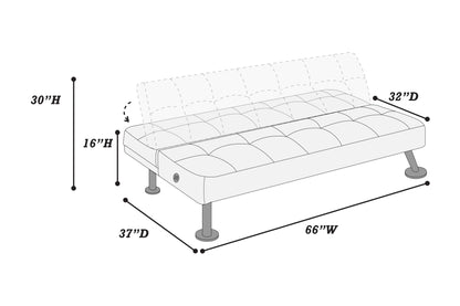 F8586 Convertible Sofa bed with USB Ports