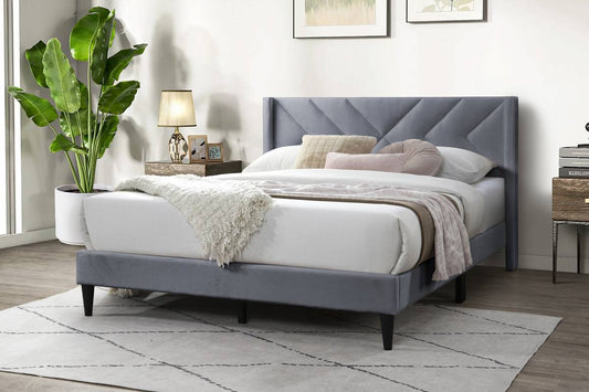 F9648F Full Upholsterered Platform  Bed