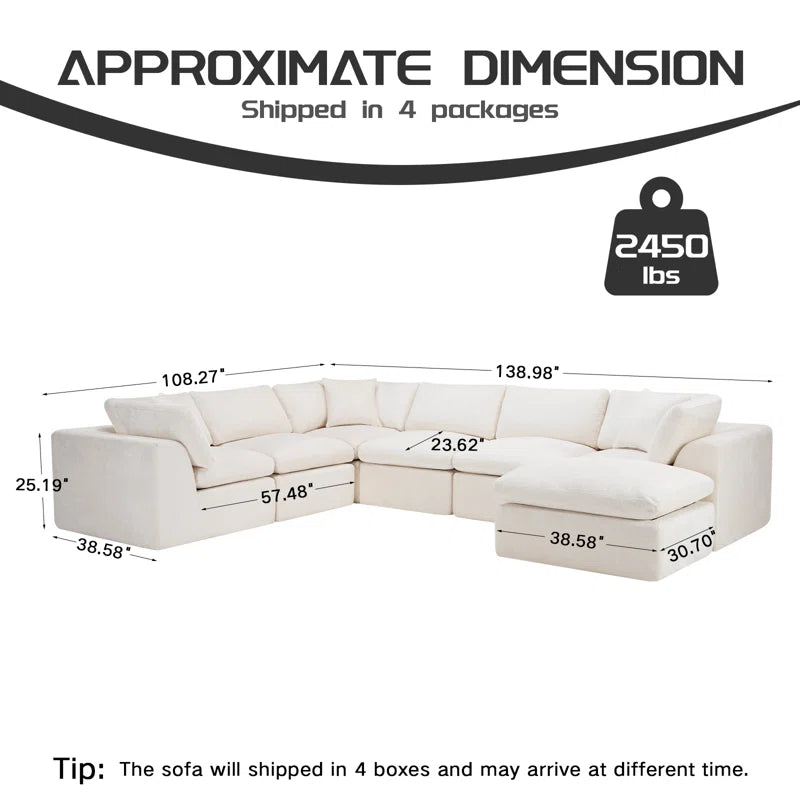 Zia 7-Pc Oversized Modular Sectional Sofa