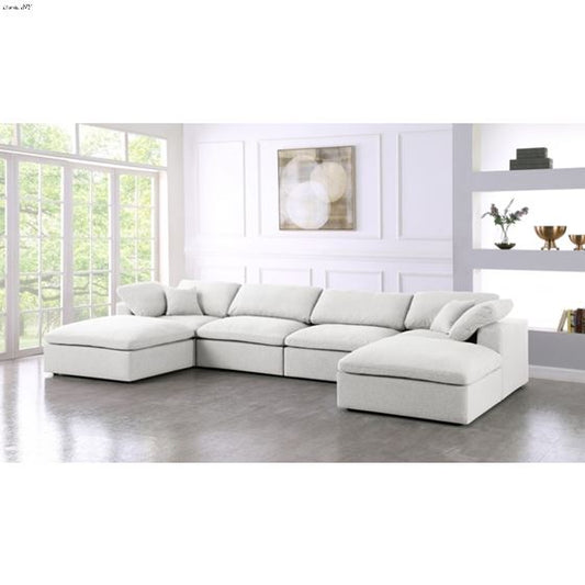 Serene Cloud 6pc. Deep Seating Sectional in Beige