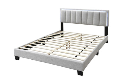 Remi Queen Platform bed with LED and Queen Pillowtop Mattress