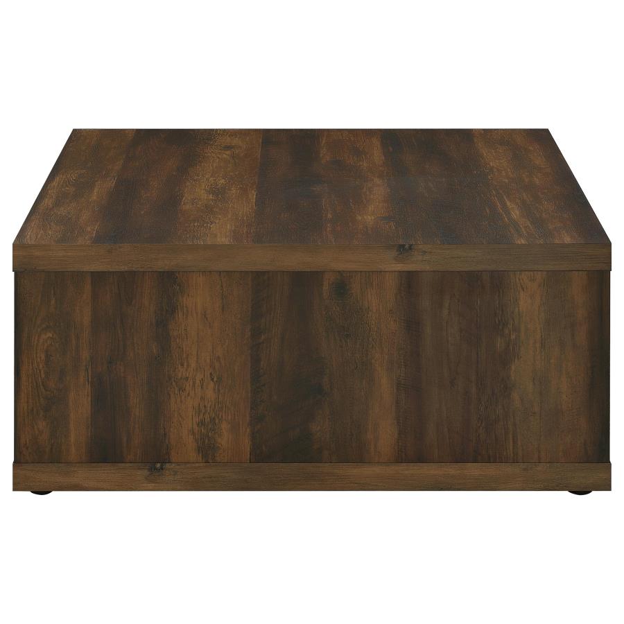 710508  Frisco Square Wood Coffee Table Dark Pine