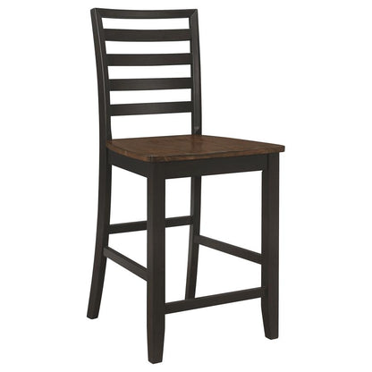 Sanford Ladder Back Counter Height Stools Cinnamon and Espresso (Set of 2)