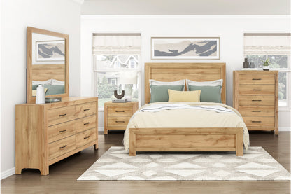 1534NA-Q Corbin Queen Bed - Natural